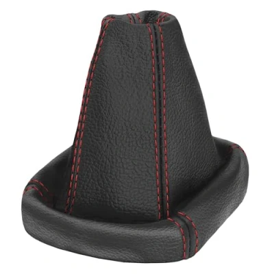 Abbildung von L&amp;P A0014 1 Schaltsack Schaltmanschette 100% Echtleder Leder Schwarz Naht Rot Ersatzteil für Mondeo Mk4 Bj. 2007 2014