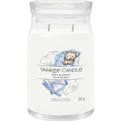 Abbildung von Yankee Candle Signature Large JAR SOFT Blanket Duftkerze, Größe: 569 g, White