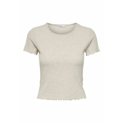 Abbildung von ONLY Onlemma Short Tshirt basic, Damen, Größe: XS, Pumice stone
