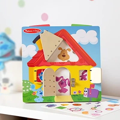 Abbildung von Melissa &amp; Doug Blue’s Clues You! Spielbrett aus Holz mit Hinweiskarten Aktivitätsbuch für Kinder Entwicklungsspiel 3+ Geschenk Jungen oder Mädchen