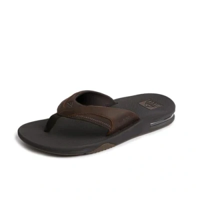 Abbildung von Reef Herren Leather Fanning Flipflop, Dark Brown, 37.5 EU