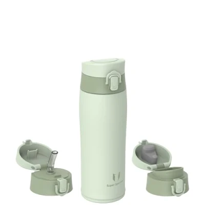 Abbildung von Super Sparrow Trinkflasche Edelstahl 18/8 Trinkbecher 500ml BPA Frei, Auslaufsicher Thermobecher, Trinkflaschen für Sport, Unterwegs, Schule, Outdoor, Büro, Zuhause