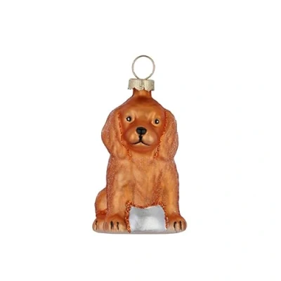 Abbildung von MAGIC by Inge Christbaumschmuck, Christbaumschmuck Glas 6cm Hundewelpe Figur Braun