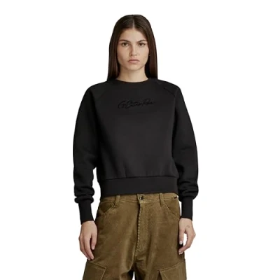 Abbildung von G Star RAW Damen Autograph Sweatshirt, Schwarz (dk Black D24217 D425 6484), XL
