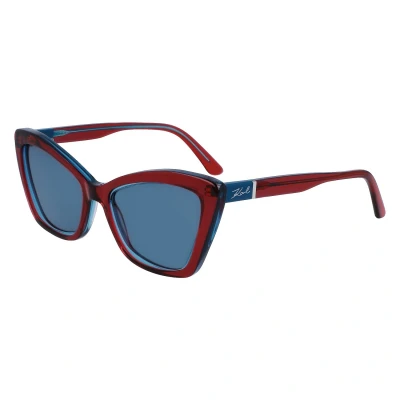 Abbildung von Karl Lagerfeld Damen KL6105S 604 Sonnenbrillen Plastik Blau Cat Eye Normal