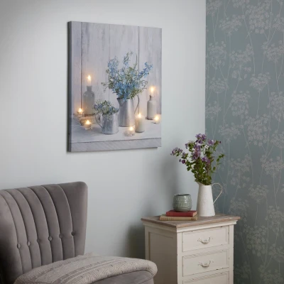 Abbildung von Art for the home LED Bild &quot;Ruhe Blau 60x70cm&quot;, (1 St.)