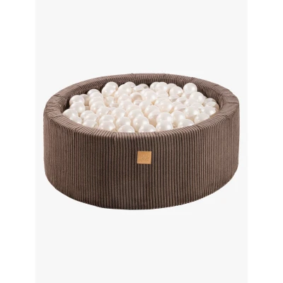 Abbildung von Meowbaby Rundes Bällebad Cord 30x90 cm, Braun