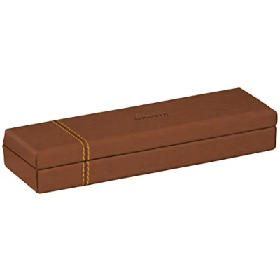 Abbildung von Rhodia 194508C Stiftetui 21x5, 5x3 cm, elegant aus Kunstleder, ideal für Stifte, Pinsel &amp; Kugelschreiber, 1 Stück, Kupfer