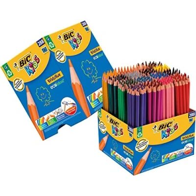 Abbildung von BIC Kids 907901 Evolution Buntstifte Set, Metalleimer mit 288 Buntstiften