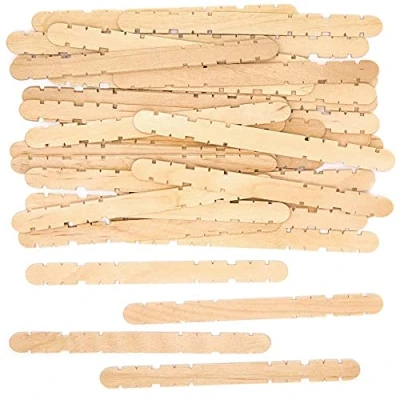 Abbildung von Baker Ross FE332 Baustäbe, Naturholz, 200 Stück, Holz Bastelstäbe für Kinder, Kunst und Bastelprojekte, ideal Holzhandwerk Modellierung