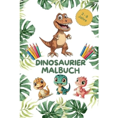 Abbildung von Dinosaurier Malbuch: für Kinder einfach auszumalen, einfache und große Motive mit 30 tollen Vorlagen ab 3 Jahren