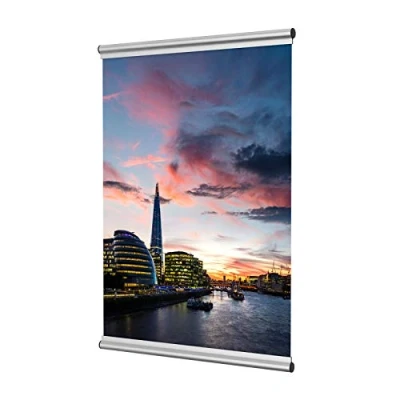 Abbildung von Leha Posterschienen, Posterclip, Plakatschienen Set 120cm Aluminium Eleganz