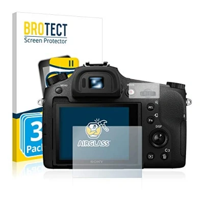 Abbildung von BROTECT Schutzglas für Sony Cyber Shot DSC RX10 III (3 Stück) Schutzfolie Panzer Folie Glas [Extrem Kratzfest 9H, Anti Fingerprint,