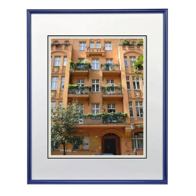 Abbildung von Hama Bilderrahmen Kunststoffrahmen Sevilla, Blau, Polystyrol, 21 x 29,7 cm DIN A4