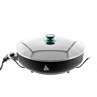 Abbildung von Mulex Elektrische Pizzapfanne Pizza Pan Pfanne 1500W Multifunktionspfanne Grillpfanne Antihaft