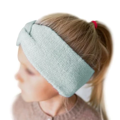 Abbildung von Papierdrachen Kinder Haarband aus Strick türkis Bequem &amp; Stilvoll mit Knoten Perfektes Accessoire für Jungen und Mädchen
