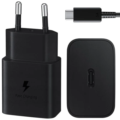 Abbildung von Samsung Ep T510 USB C Schnellladegerät 15W + Kabel 1M Schwarz