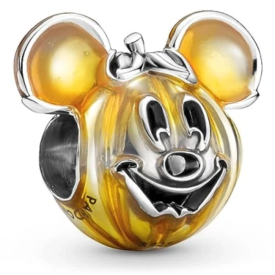 Abbildung von PANDORA Disney Micky Maus Kürbis Charm aus Sterling Silber, Kompatibel mit Moments Armbänder, Höhe: 13mm, 799599C01