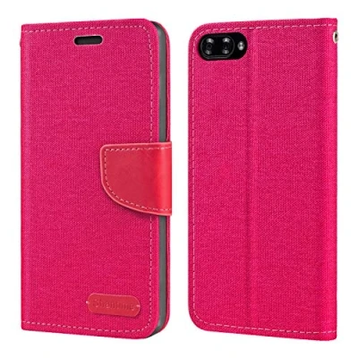 Abbildung von Doogee Mix Hülle, Oxford Leder Wallet Case mit Soft TPU Back Cover Magnet Flip für 4G