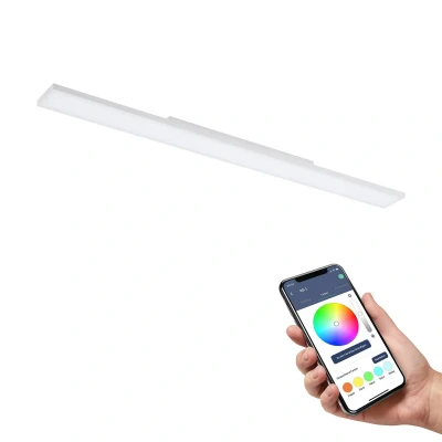 Abbildung von Eglo 900062 LED Deckenleuchte TURCONA Z rahmenlos weiss L:120 B:10 H:5cm dimmbar 2700 6500K mit Connect Funktion
