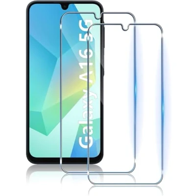Abbildung von [2 Stück] Schutzglas kompatibel mit Samsung Galaxy A16 5G Panzerfolie Schutzfolie Verbundglas Displayglas Echt Hart Tempered Glass 9H Härte Glas