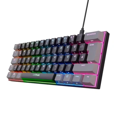 Abbildung von Trust GXT 867 Acira mechanische Gaming Tastatur, rote Switches, Schwarz Tastatur