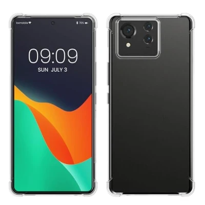 Abbildung von kwmobile Hülle kompatibel mit ASUS Zenfone 11 Ultra TPU Silikon Case Ecken Schutz Schutzhülle Cover Transparent