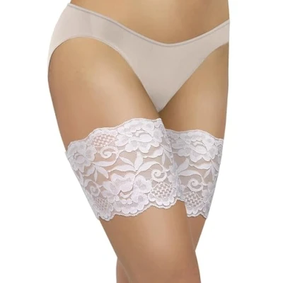Abbildung von sesto senso Oberschenkelbänder Spitze Sexy Elastische Anti reibung mit 4 Silikonstreifen weiß 60 65 M