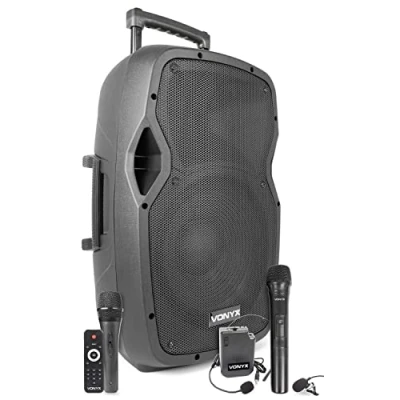 Abbildung von Vonyx AP1200PA Mobiler Bluetooth Lautsprecher mit 3 Mikrofonen