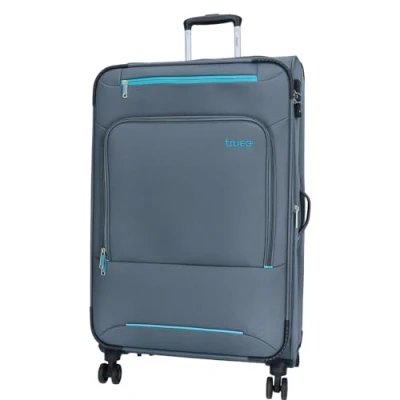 Abbildung von TheTrueC Koffer 4 Rad Trolley 79cm Grey Blue Palma grey, Rollen