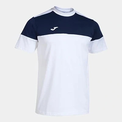 Abbildung von Joma Kurzarmshirt Mann Crew V Weiss Marineblau