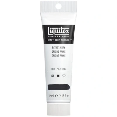 Abbildung von Liquitex 1045310 Professional Heavy Body Acrylfarbe in Künstlerqualität mit ausgezeichneter Lichtechtheit buttriger Konsistenz, 59ml Tube Paynes Grau