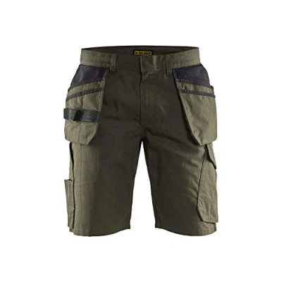 Abbildung von Blaklader 149413304599C60 Service Shorts mit Nageltaschen, Dunkel Olivgrün/Schwarz, Größe C60