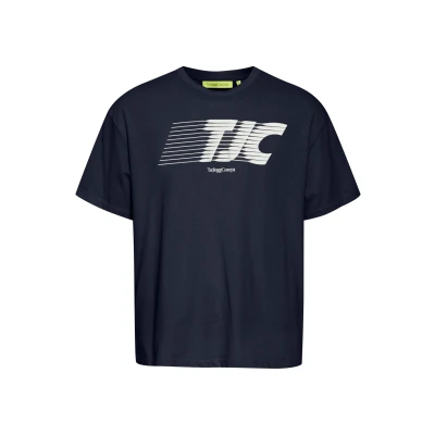 Abbildung von Thejoggconcept Silas LOGO Tshirt print, Herren, Größe: Large, Navy blazer