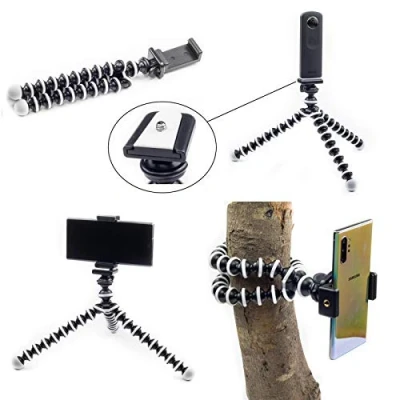 Abbildung von Digicharge Octopus Stativ Tripod für Mobiltelefone Kompatibel mit iPhone 11 Pro X XR SE 9 8 7 6 5 Samsung Galaxy S20 S10 S9 S8 S7 Edge Note 10 Huawei HTC Sony Xperia Oneplus Google Pixel