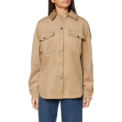 Abbildung von Urban Classics Ladies Classic Overshirt Übergangsjacke, Damen, Größe: Medium, Lightground