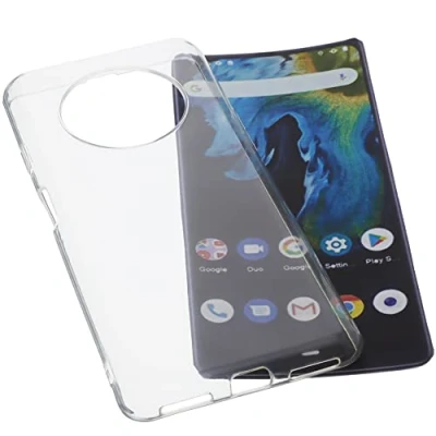 Abbildung von foto kontor Hülle kompatibel mit Cubot Max 3 Tasche Gummi TPU Schutz Handytasche transparent