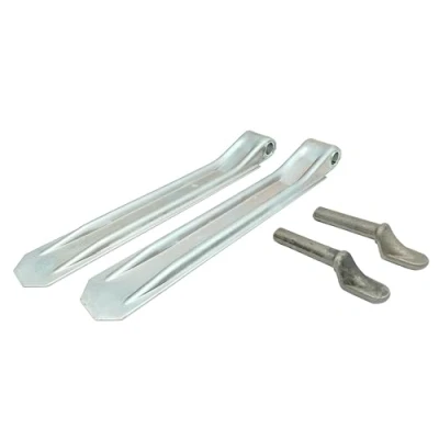 Abbildung von HGW 2 * Anhänger Bordwandscharnier mit Ø 15mm Anschweiß Bolzen/Scharnier Set für PKW (340mm)