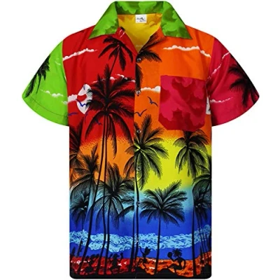 Abbildung von King Kameha Funky Hawaii Hemd, Kurzarm, Beach, Random Mixed Colors, XXL
