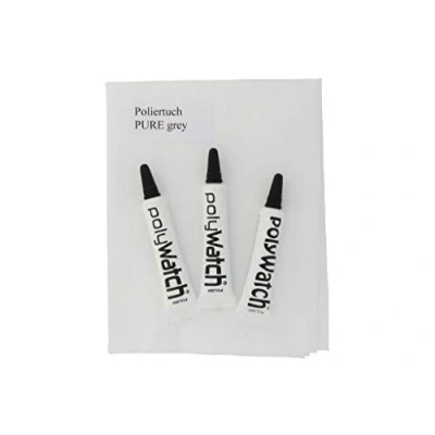 Abbildung von PUREgrey 3 Stück Polywatch Polierpaste 15 gr. mit Poliertuch, entfernt Kratzer aus Kunststoffe