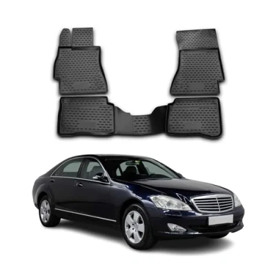 Abbildung von OMAC 4718444 Fußmattensatz TPE (thermoplastischer Elastomer) 4 schwarz MERCEDES BENZ: S Klasse Limousine