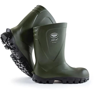 Abbildung von Bekina Midlite X Halbhohe, federleichte Sicherheitsstiefel für Herren und Damen ohne Stahlkappe Stahlsohle, rutschfeste Arbeitsstiefel Landwirtschaft, bis 30 Grad, grün, EU 45