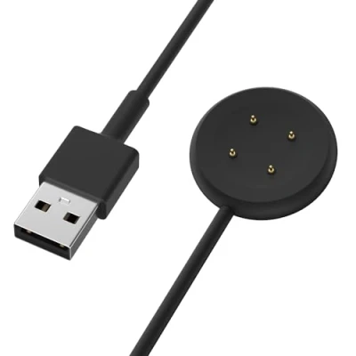 Abbildung von MoKo Ladegerät Kompatibel mit Google Pixel Watch 3/Pixel 2 Smartwatch, Magnetisches Ladestation 1M USB Ladekabel Kabel für Fitbit Ace LTE/Versa 4/3/Sense 2/Sense, Schwarz