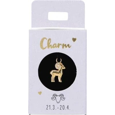 Abbildung von Depesche 11834 024 Charm Widder, vergoldeter Anhänger für Halsketten, Armband und Ohrringe, ideal als kleines Geschenk