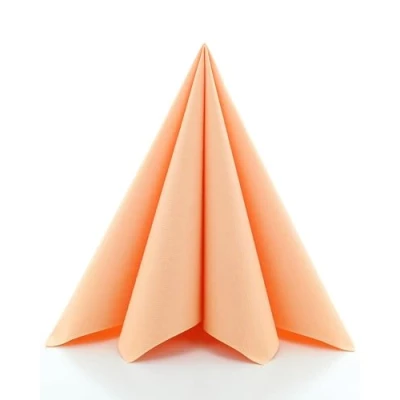 Abbildung von Sovie HORECA Servietten in Aprikot aus Linclass Airlaid, stoffähnliche Einwegservietten ideal für Hochzeit &amp; Partys, 40 x cm, 50 stück