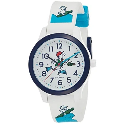 Abbildung von Lacoste Analog Quarzuhr für Kinder mit Weisses Silikonarmband 2030029