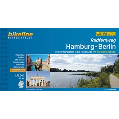 Abbildung von Radfernweg Hamburg Berlin: Von der Hansestadt in die Hauptstadt. Mit Havelland Radweg. 387 km, 1:75.000, wetterfest/reißfest, GPS Tracks Download, LiveUpdate (Bikeline Radtourenbücher)