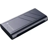 Abbildung von Verbatim TurboMetal SSD USB4 2TB, 2 TB, USB Typ C, Gen 2x2, 3700 MB/s, 40 Gbit/s, Silber