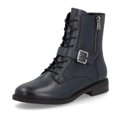 Abbildung von Remonte Damen Chelsea Boots D1U70, Frauen Stiefeletten,lose Einlage,halbstiefel,Kurzstiefel,uebergangsschuhe,uebergangsstiefel,flach,blau (14),37 EU
