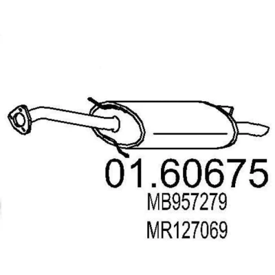 Abbildung von MTS 01.60675 Endschalldämpfer 995 MITSUBISHI: Carisma Schrägheck, Limousine